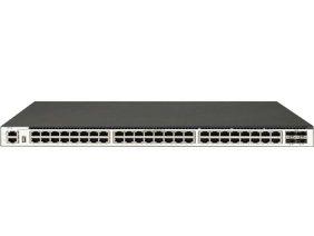 48 個(gè) 1GE Base-T 端口，4 個(gè) 10GE SFP+端口，三層以太網(wǎng)交換機(jī)